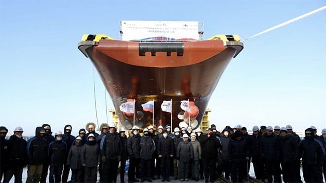 Судно снабжения «Катерина Великая», спуск на воду