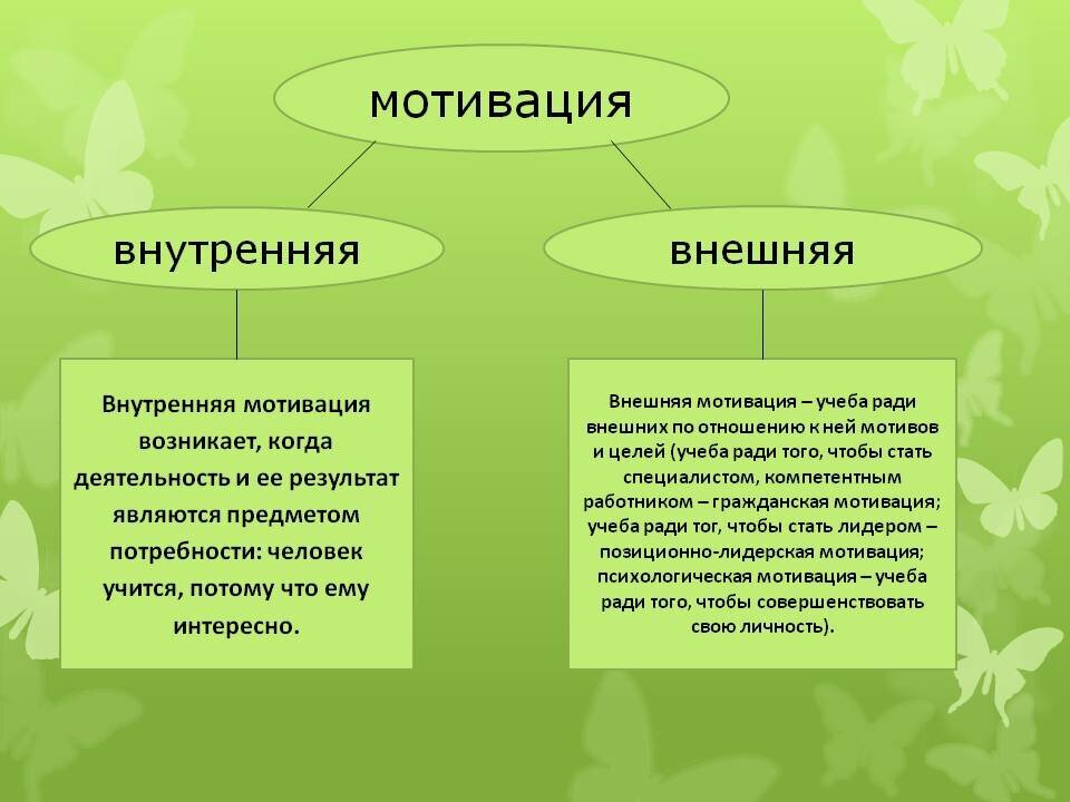 Мотивация – это психофизиологический процесс, который под действием внешних или внутренних факторов, стимулирует у людей желание заниматься той или иной деятельностью.