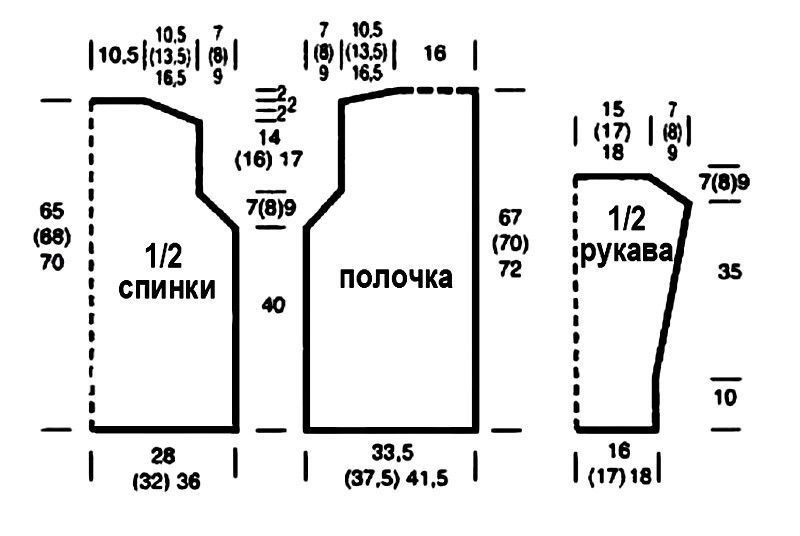 Размер кардигана 52