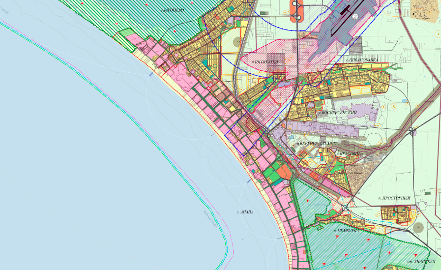 План застройки анапы до 2030 года на карте