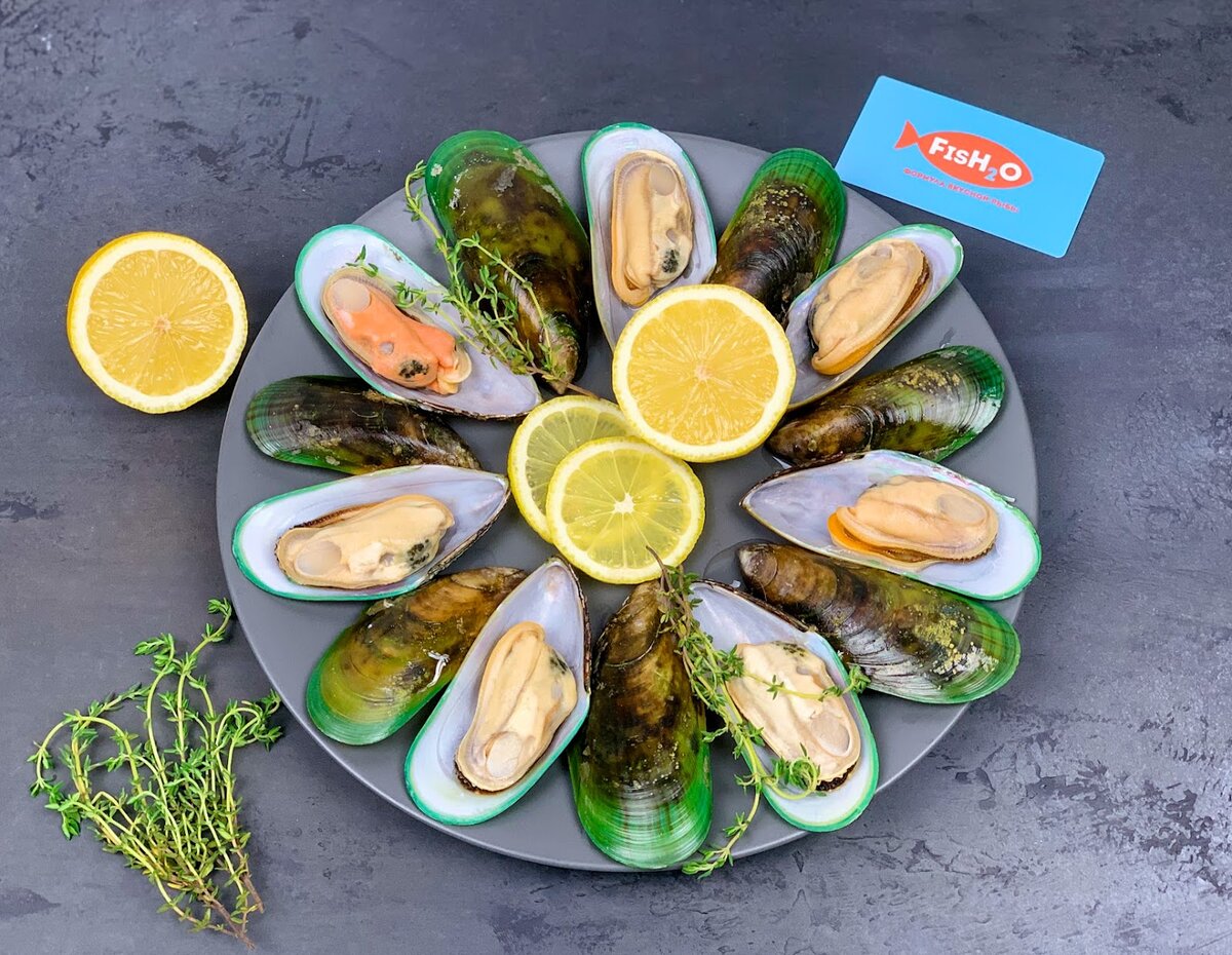 Мидии Киви из ассортимента fish2o.ru – эталон качества среди моллюсков