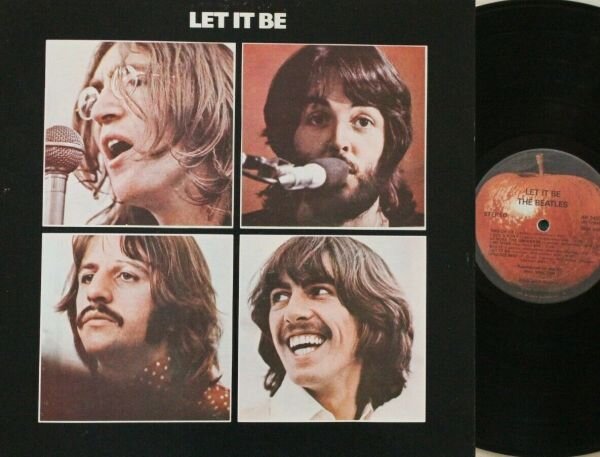 The Beatles "Let It Be", 1970 г., американский выпуск с оранжевым яблоком