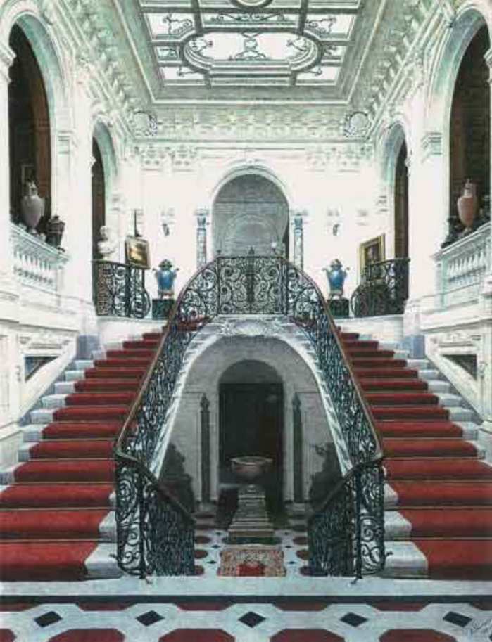 Федор Петрович Рейман. Парадная лестница в палаццо Строганофф. Бумага, акварель. 1910. Частное собрание. Рим.