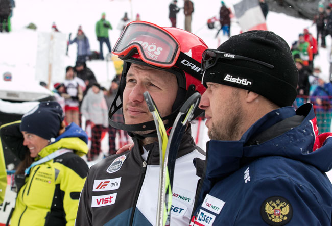 Александр Хорошилов и Яни Хладник на этапе Кубка мира в Швейцарии