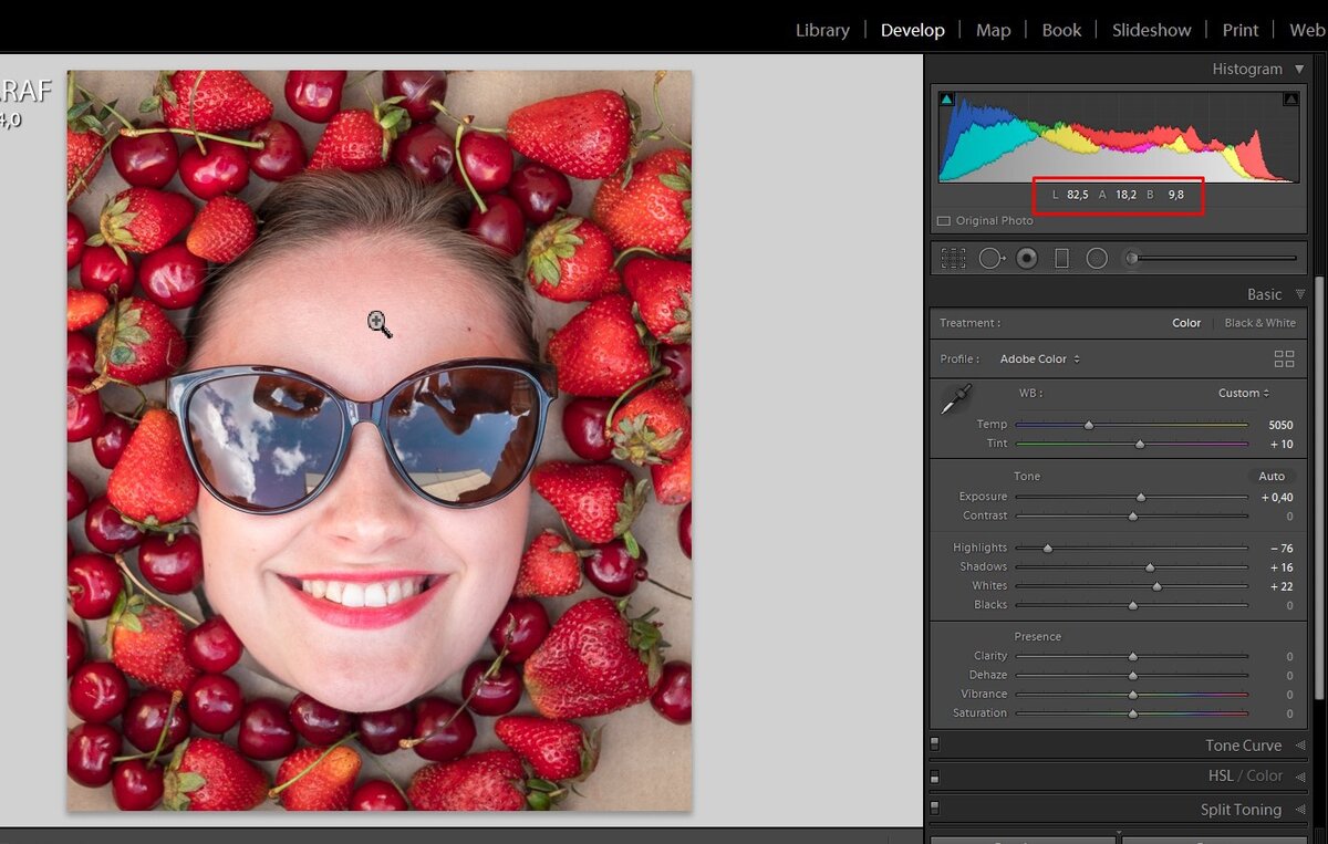 Цветокоррекция фотографии в Lightroom