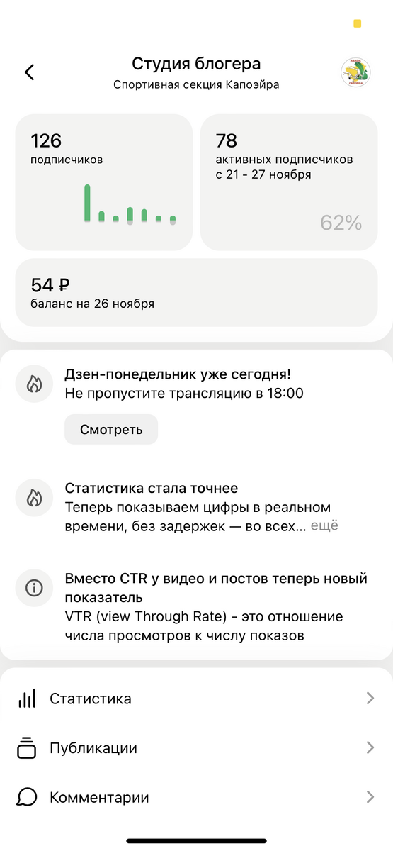 Активные подписчики