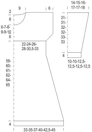 Выкройка - Платье оверсайз спицами с воротником хомут