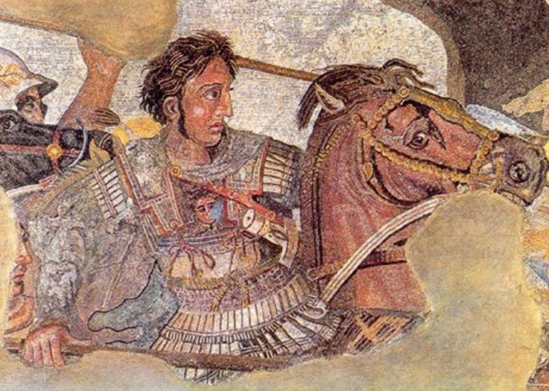 Македонский в битве с Дарием. Откопано и взято в культурное наследие с помпейской мозаики.