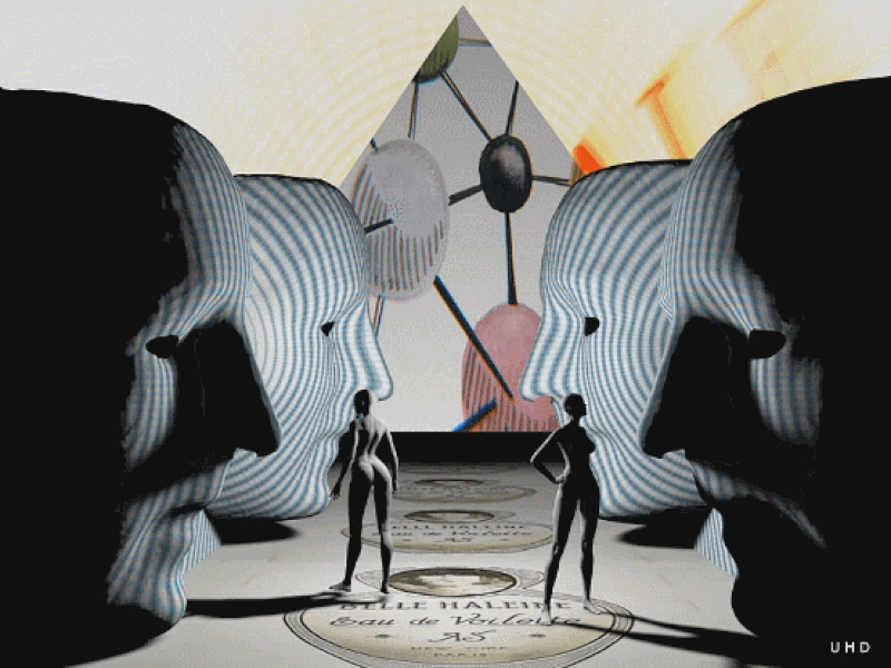 Uwe Heine Debrodt "DDDD – AAAA – DDDD – AAAA".  Man Ray, Masque Kiki,