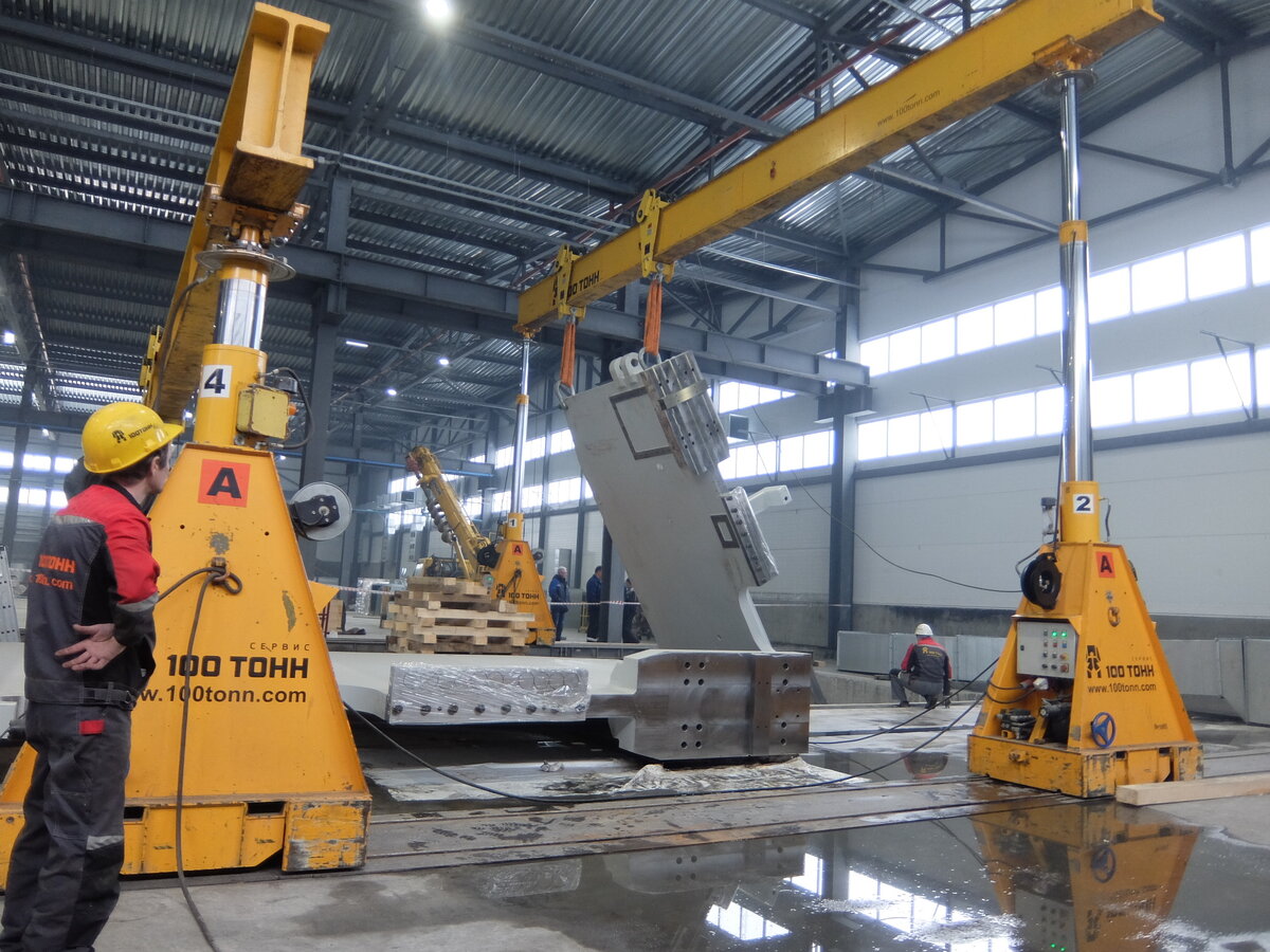 Кантование стойки листогибочного пресса