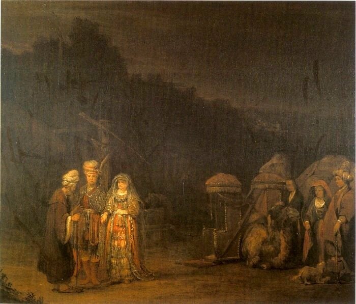 Исаак встречает Ревекку. Художник Арент де Гелдер 1665 г.