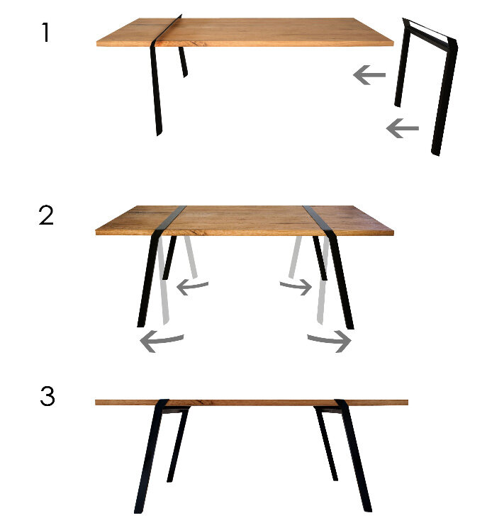 схема разборки дизайнерского стола