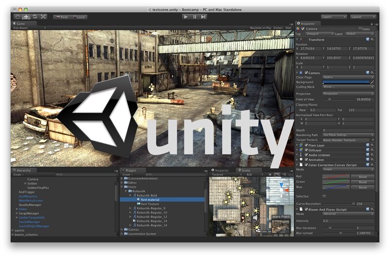 интерфейс Unity3D
