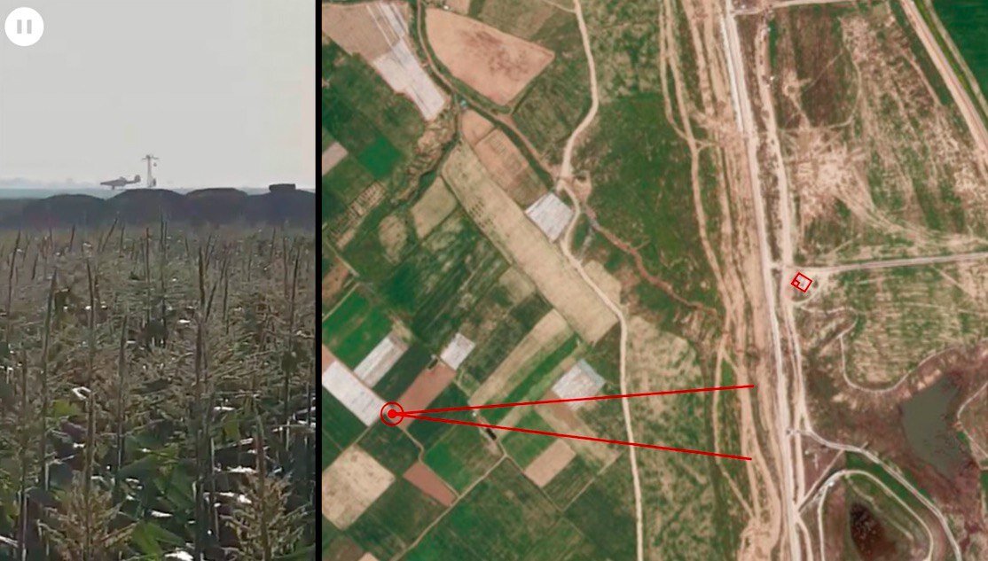 Скриншот из видео “Гербицидная война в секторе Газа”