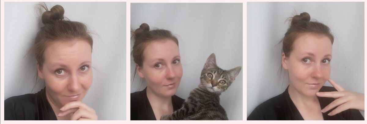 Гулька )) вот не старалась, просто замотала резинкой и все. Кстати, знакомьтесь, ушастое чудо - это новый член семьи!