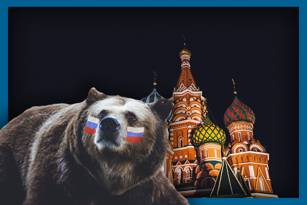 Фото флаг россии с медведем фото