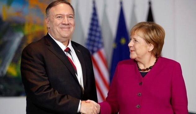 Майк Помпео ровел переговоры с канцлером Германии Ангелой Меркель во время своего визита в Берлин