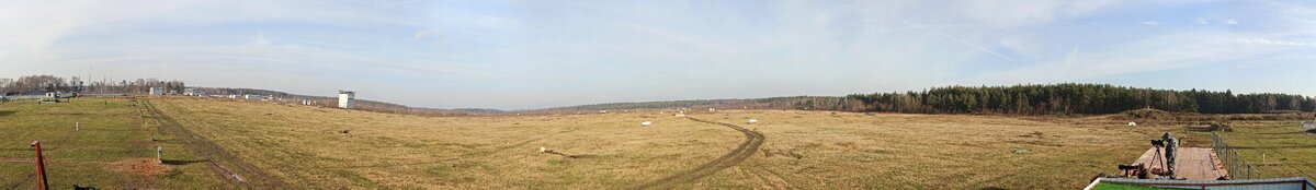 Панорама полигона вдали рубеж "Башня"