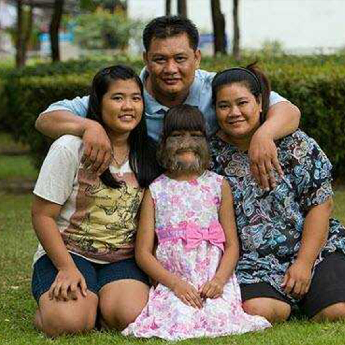 Семья девочки