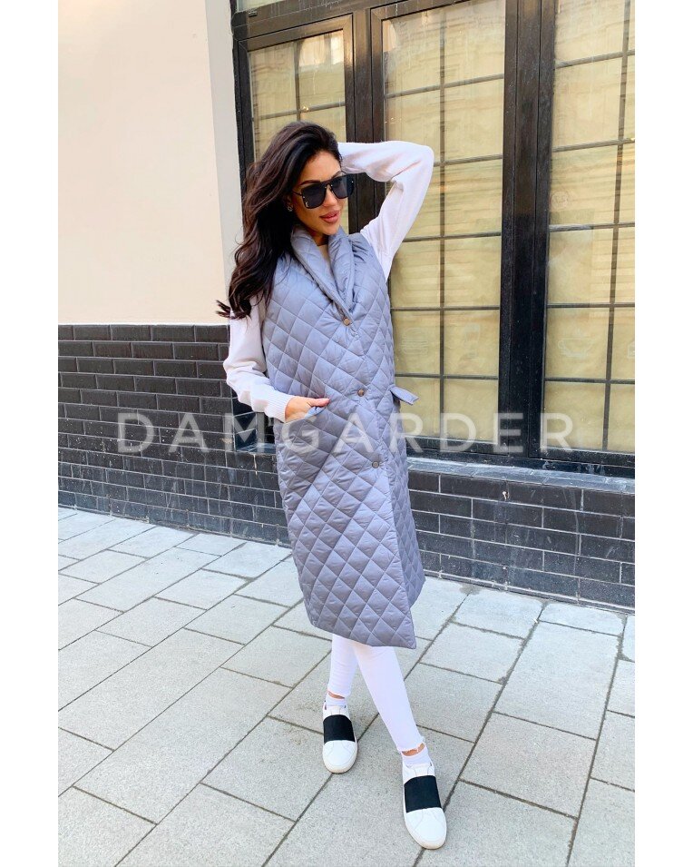 СТЕГАННЫЙ СЕРЫЙ ЖИЛЕТ DAMGARDER