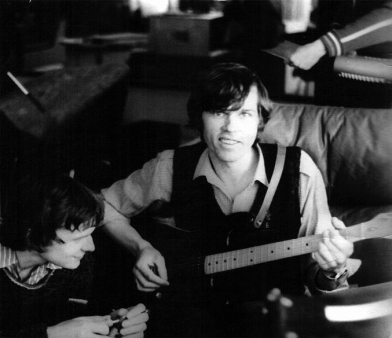 Александр Новиков во время записи дебютного альбома "Рок-полигона". 1982 год
