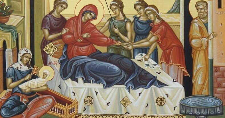 Рождество Пресвятой Богородицы - фрагмент иконы