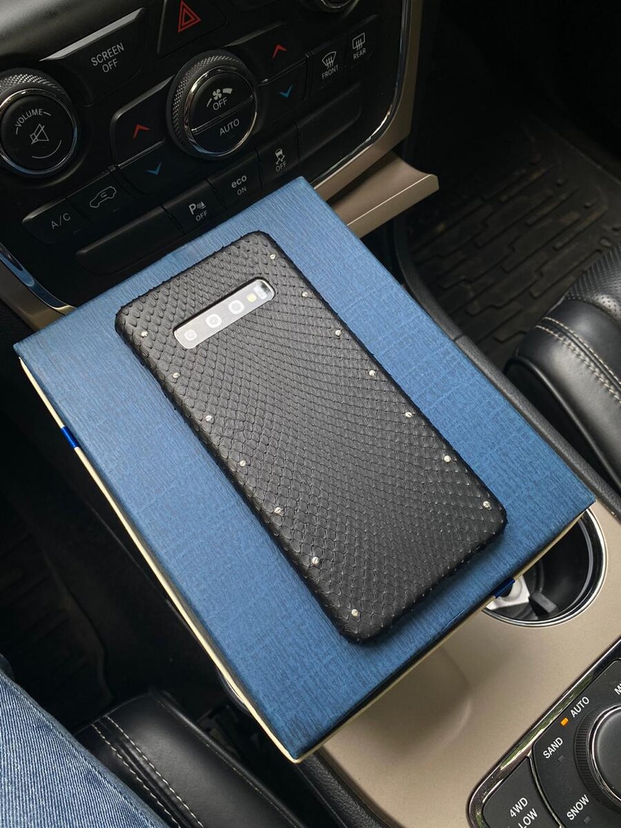 Чёрный, кожаный чехол из питона Mobcase 1203 для Samsung Galaxy S10