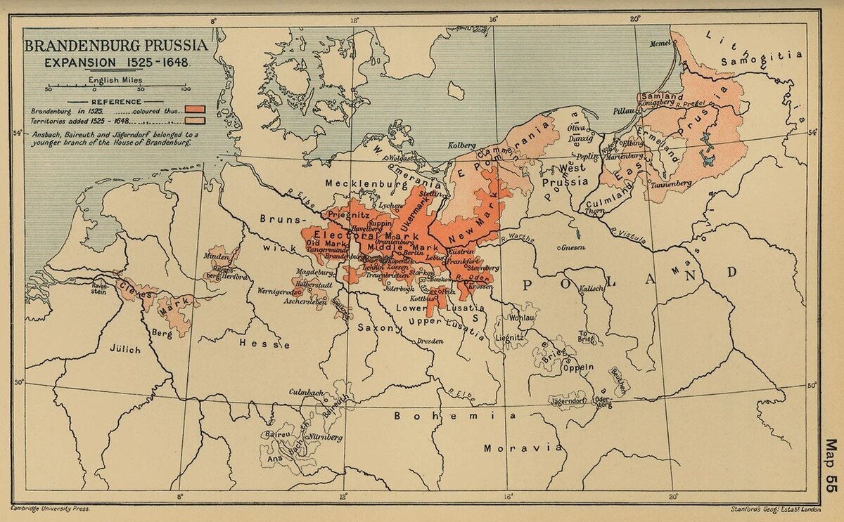 Бранденбург-Пруссия в 1648-м году.