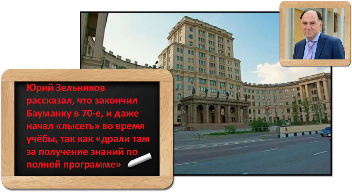 В 1977 году Зельников получил в Бауманке специальность — «конструирование и производство радиоаппаратуры». Авторский коллаж