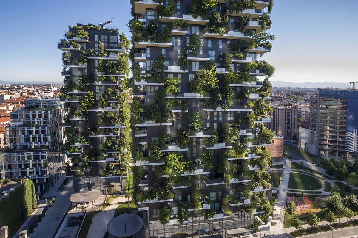 Комплекс зеленый город. Миланский небоскреб Bosco verticale.