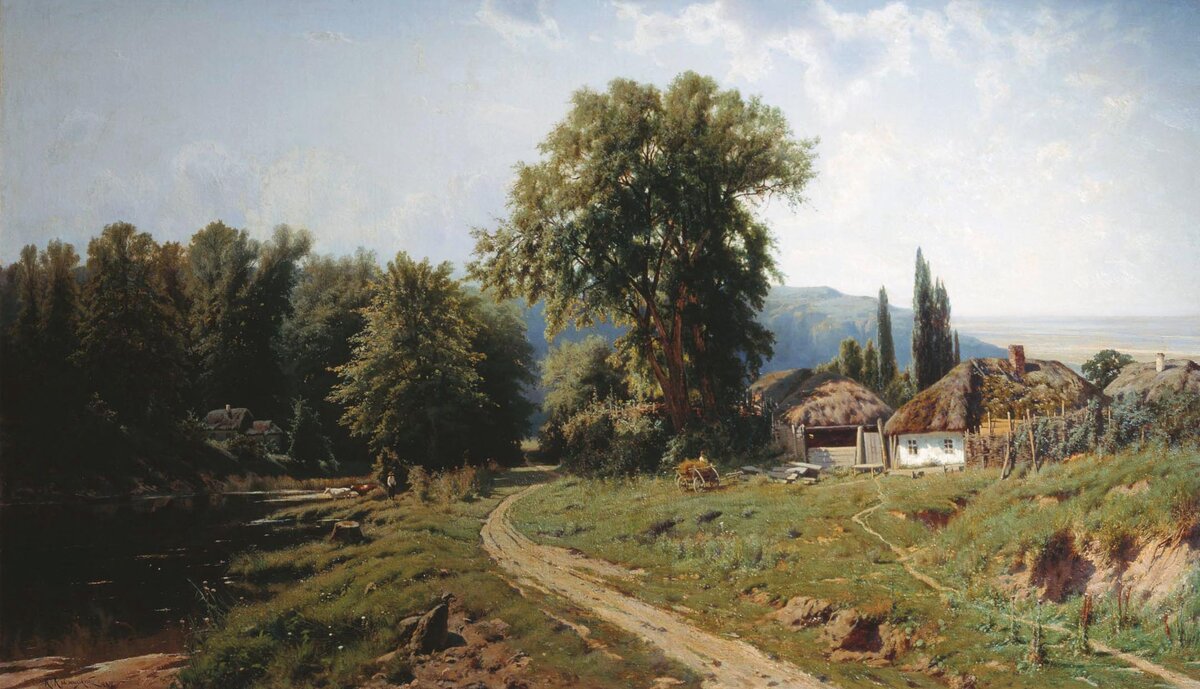Константин Крыжицкий (1958-1911).Хутор в Малороссии.1884.
