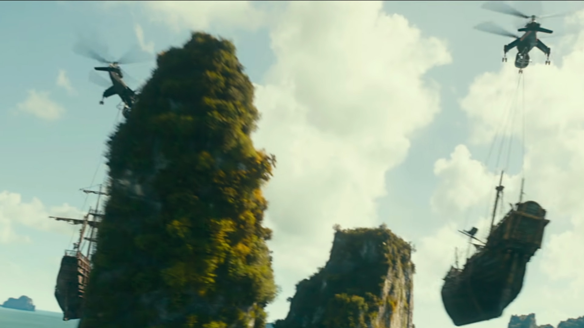 Сцена погони на вертолетах