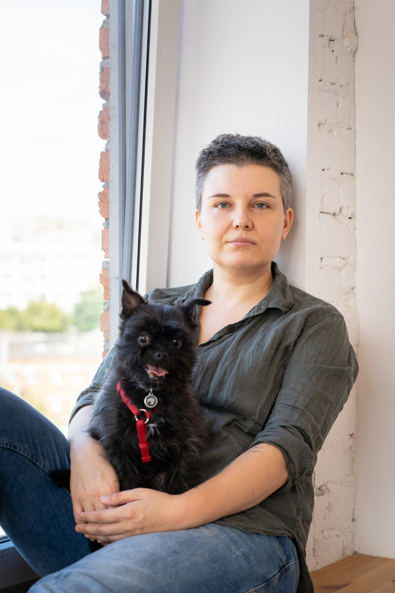 Настя Бобкова и её собака