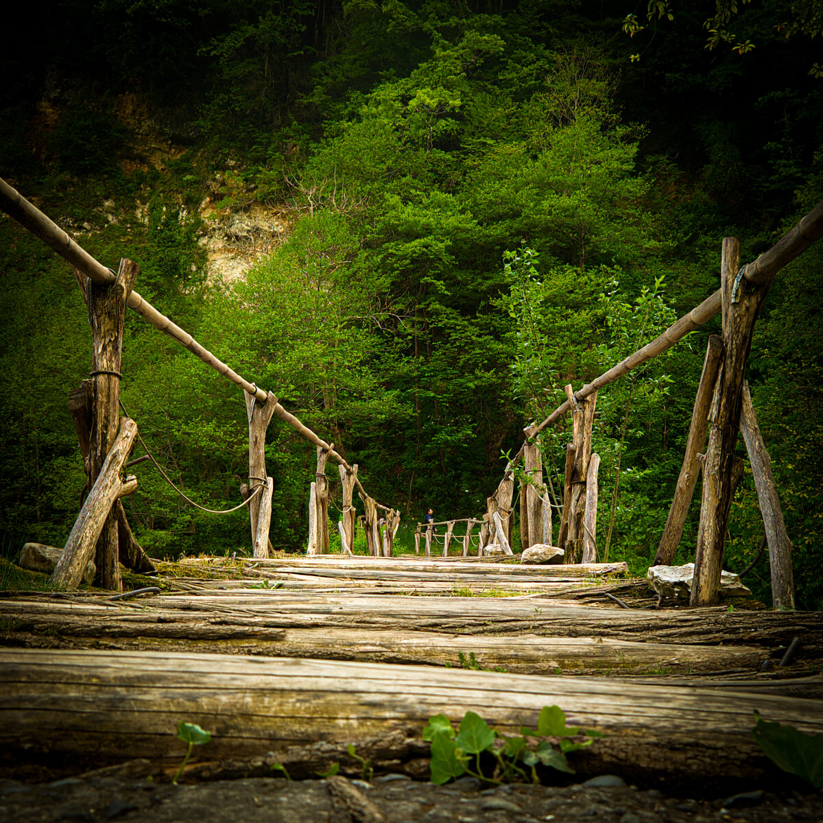 Мост через р. Западная Гумиста возле Храма в с. Каман, Республика Абхазия.