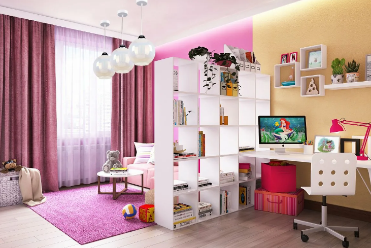 Зонирование детской комнаты