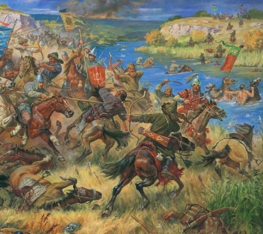 Первая встреча русских с татарами произошла. 1378 Битва на реке Воже. 11 Августа 1378 года битва на реке Воже.