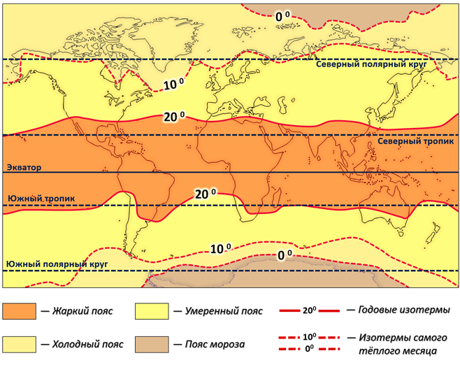 Линии, вдоль которых температура постоянна.