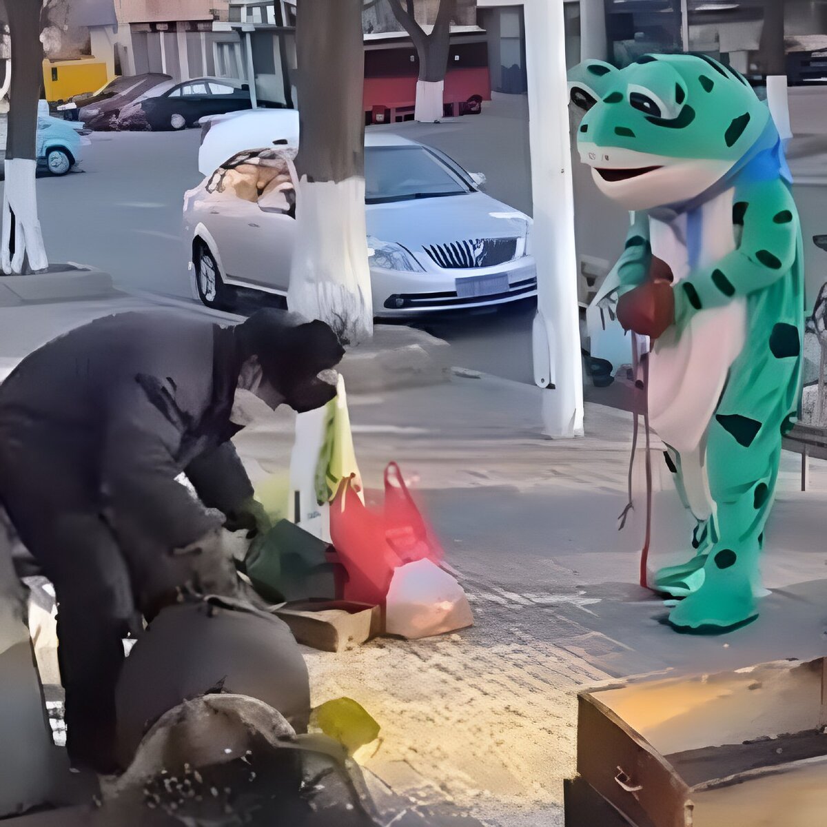 Фрагмент странного видео с лягушкой