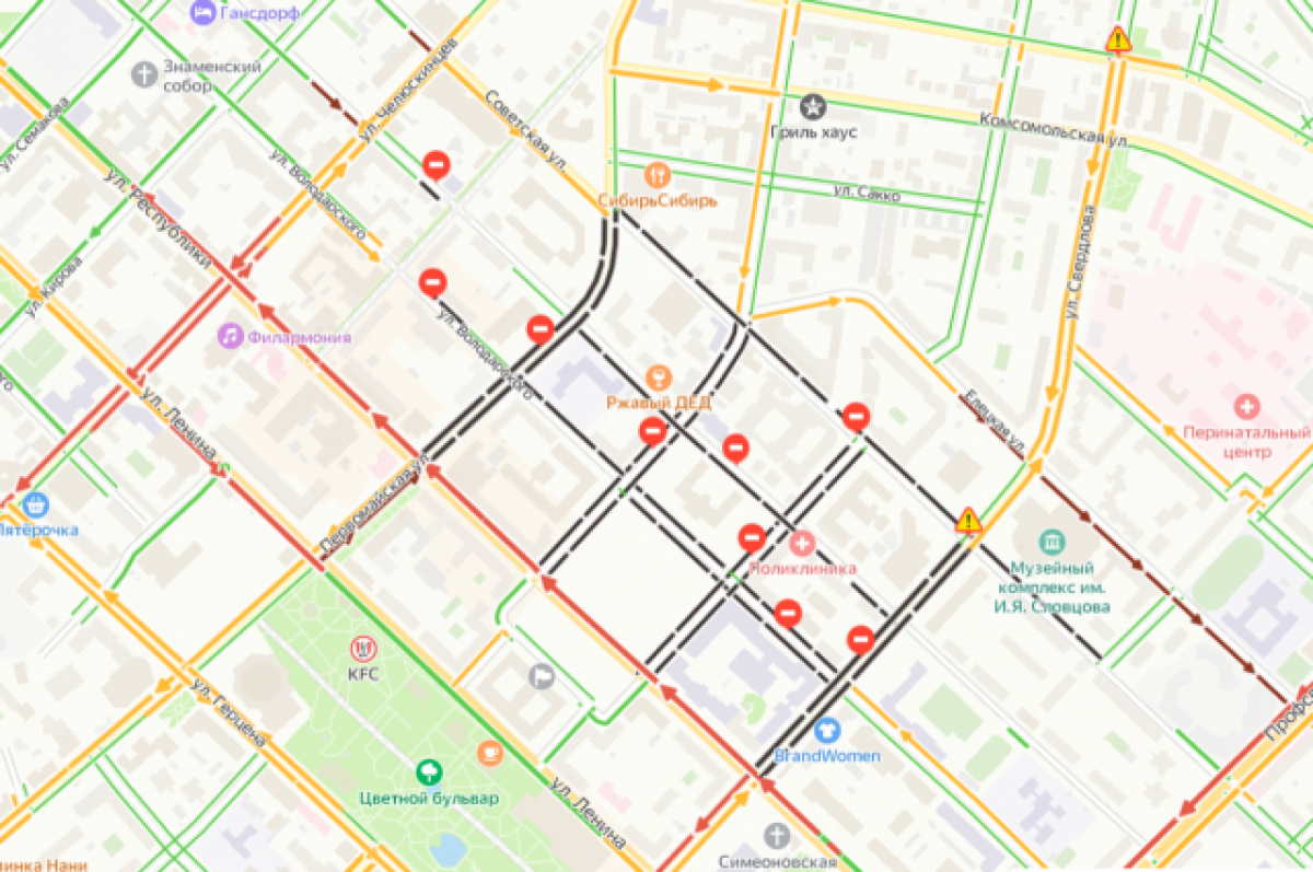    Центр Тюмени сковали пробки из-за «Кросса нации»