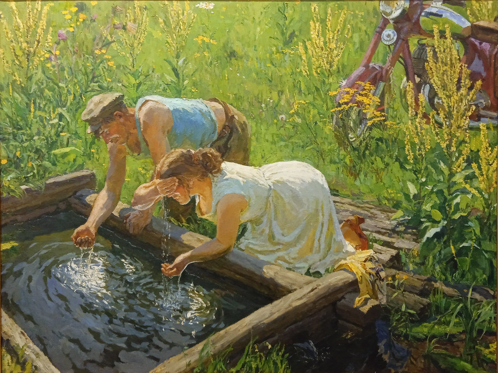 Картина Аркадия Александровича Пластова "Полдень". 1961. Источник: https://ttweak.livejournal.com/305439.html