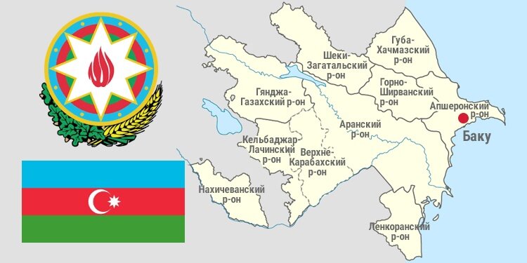 Как выглядит карта азербайджана