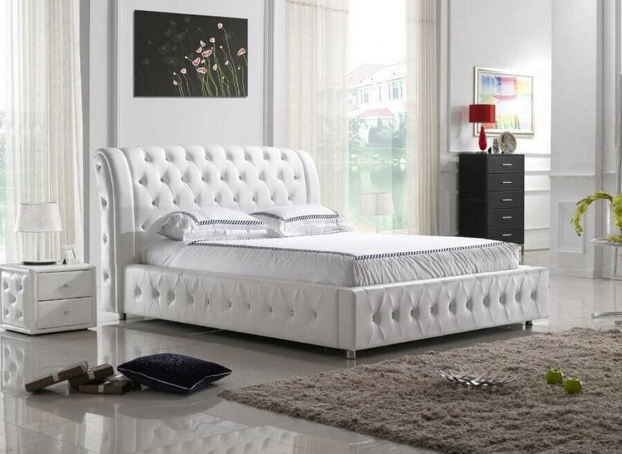 Современная белая спальня