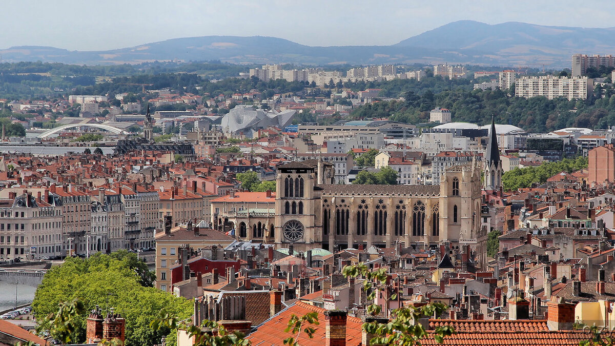 Вид на город с холма Фурвьер