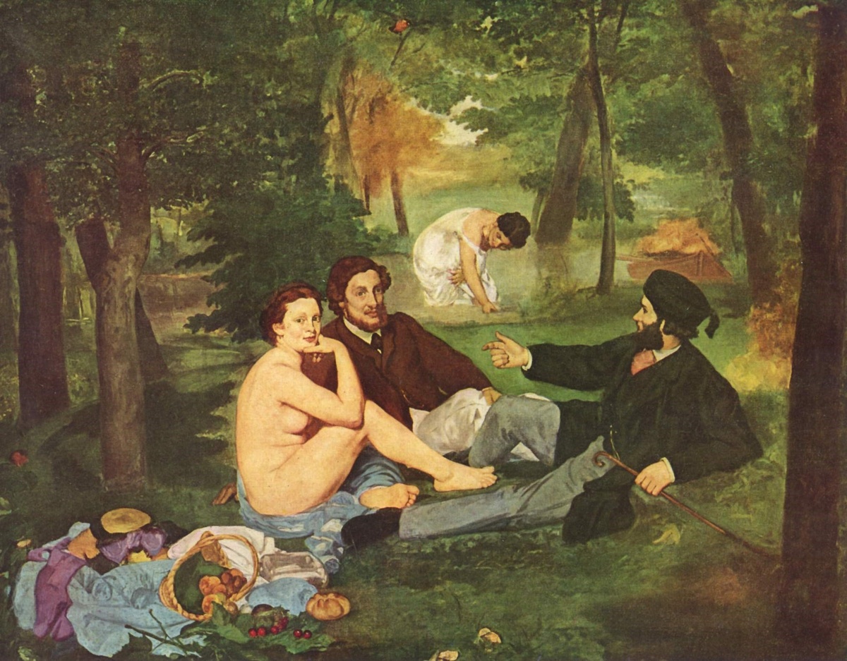 «Завтрак на траве». Эдуард Мане, 1863 г., музей Орсе, Париж.
