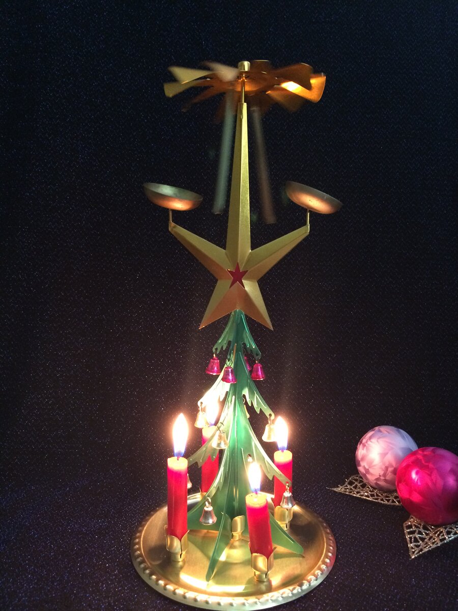 елка гдр карусель. подсвечник елка гдр.