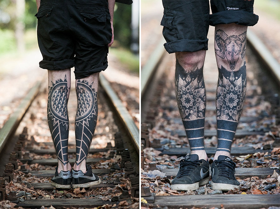 Тату на ноге — сделать татуировку в Москве, цены