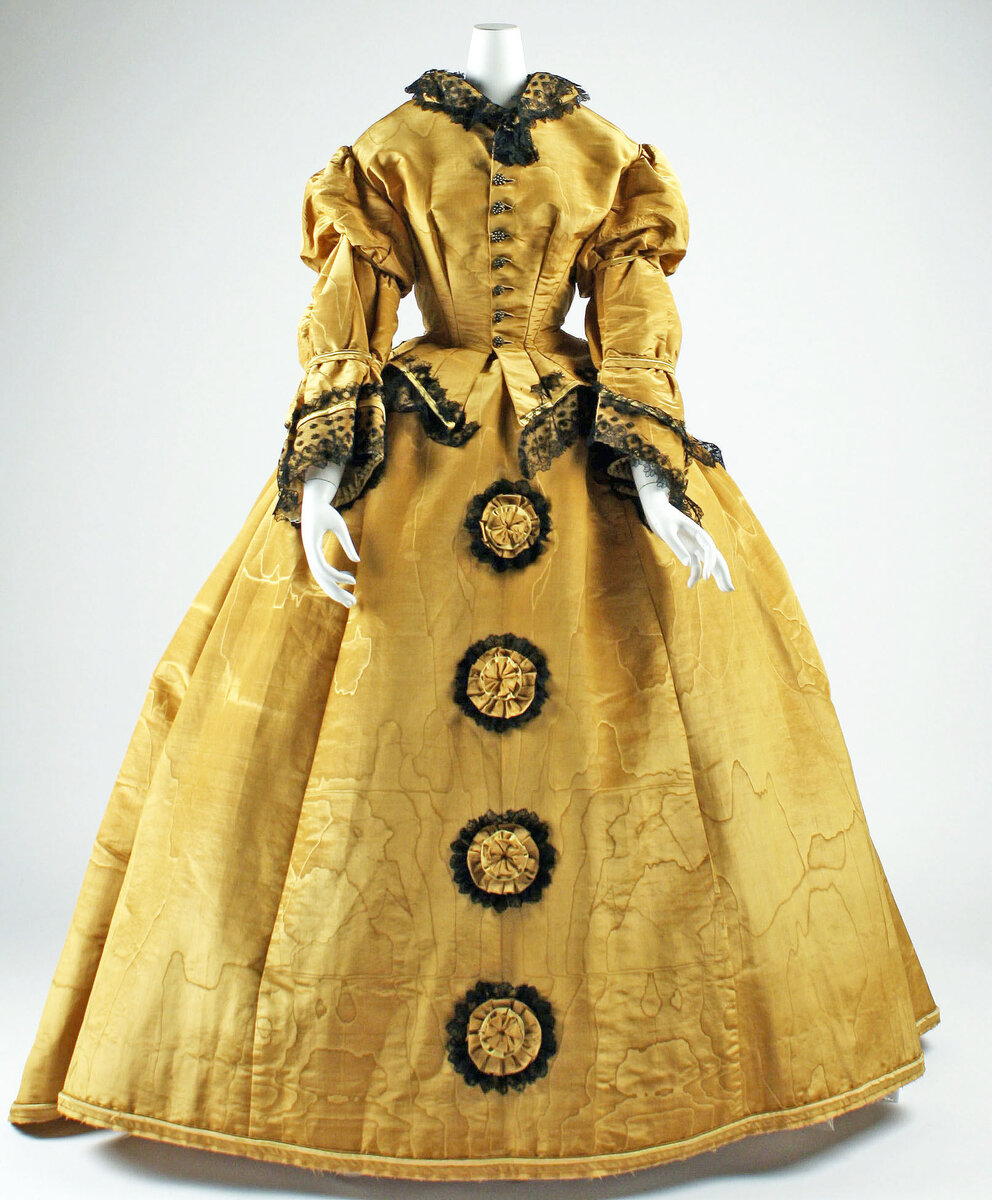 Шёлковое платье 1867-1868 гг., Америка. Из коллекции The Met