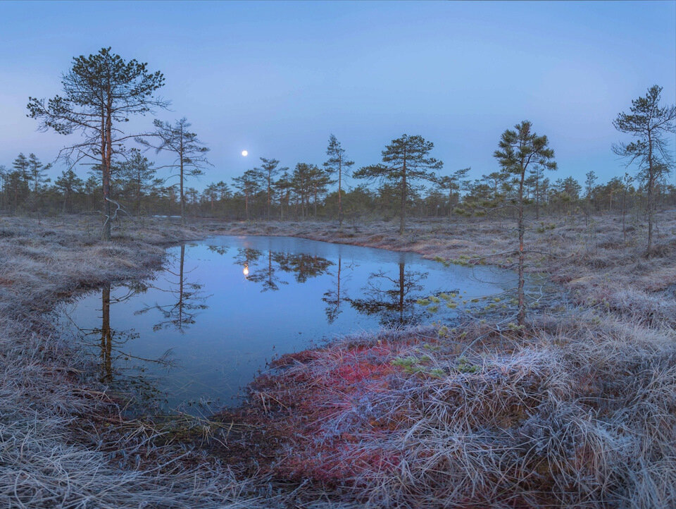 1. Апрель. Закат луны