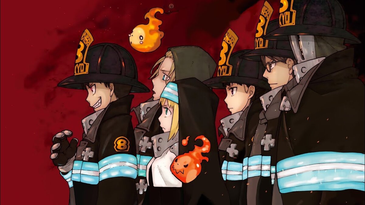 В Токио разворачивается череда трагедий. Люди возгораются без причины, превращаясь в живой столб огня. Они получили название «инферналы». Первые появления этих существ внесли хаос и страх в жизнь города, но стоило только привыкнуть к ним, те начали эволюционировать. Они научились управлять силой огня, оставляя человеческое обличье. Среди таких людей оказался парень по имени Синра Кусакабэ. Он способен воспламенить по желанию собственные ноги, за что обрел кличку «Дьявольские Ступни».Вскоре главный герой оказывается в рядах специальной пожарной бригады №8. Она особенная тем, что в ней состоят инферналы, которые умеют управлять огнём, и этой способностью они гасят пламя инферналов. Касакабэ вместе с товарищами предстоит разгадать загадку появления таких как они. Это не просто работа, а настоящее призвание, тем более что Синрэ важно выяснить правду, ведь более десяти лет назад в пожаре погибла его семья.