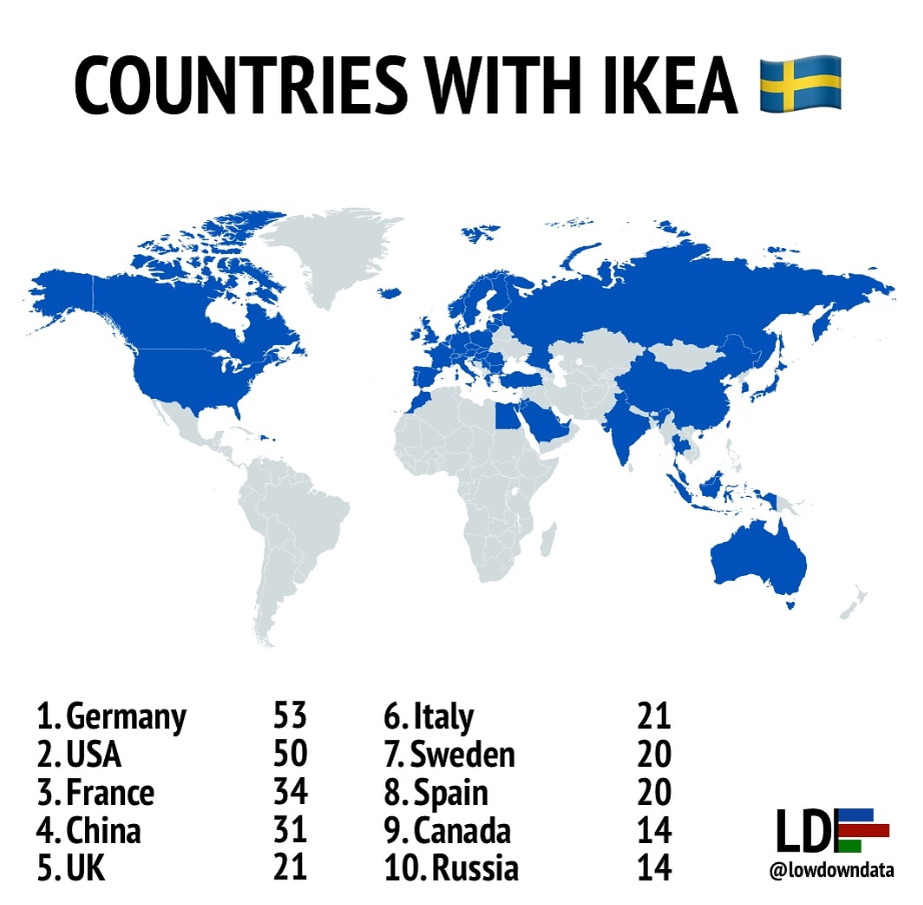 Страны, где есть Ikea